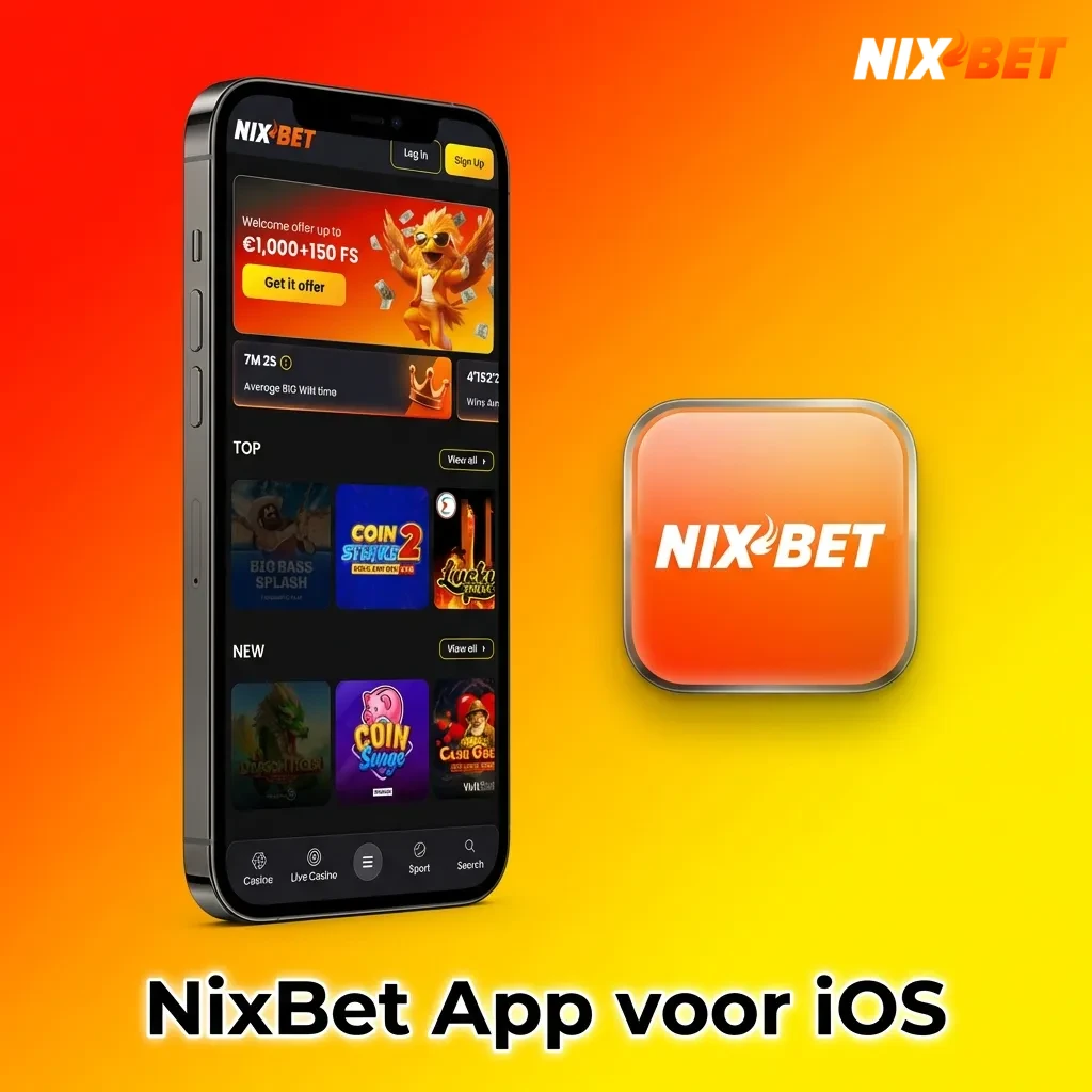 NixBet app interface on iPhone showing betting options optimized for iOS devices